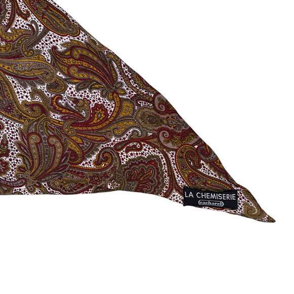 Cacharel La Chemisa Large Triangle Shawl Scarf Shawl Paisley - Picture 5 of 6